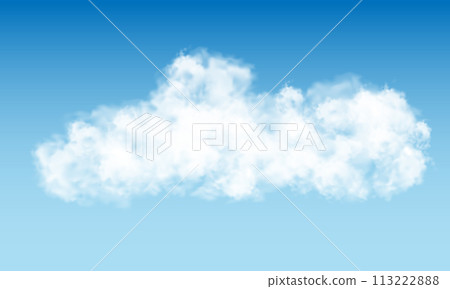 Realistic white clouds smoke on blue sky background vector Realistic white clouds smoke on blue sky background vector 113222888