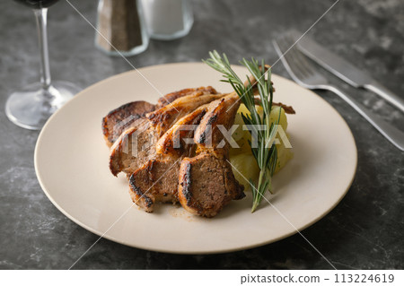 grilled lamb chops with red wine grilled lamb chops with red wine 113224619