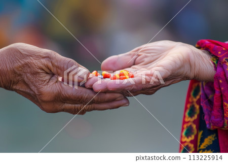 Hand-to-Hand Medicine Transfer Hand-to-Hand Medicine Transfer 113225914