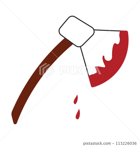 ax blood halloween drops line icon element 113226036