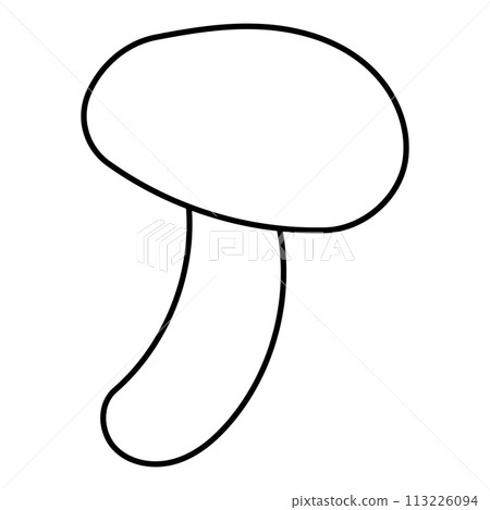 mushroom autumn black white line doodle element mushroom autumn black white line doodle element 113226094