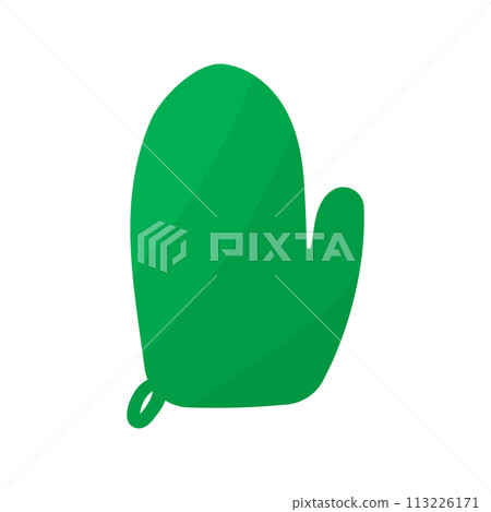 kitchen mitten hot cook green element icon 113226171