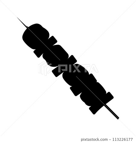 kebab meat black white fry icon element 113226177