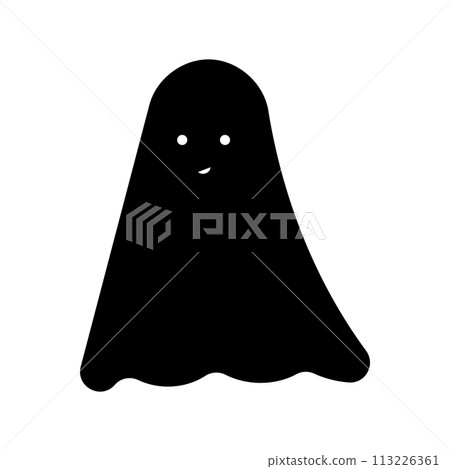ghost halloween scary autumn black element icon 113226361