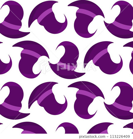 hat wizard witch halloween colored pattern textile 113226409