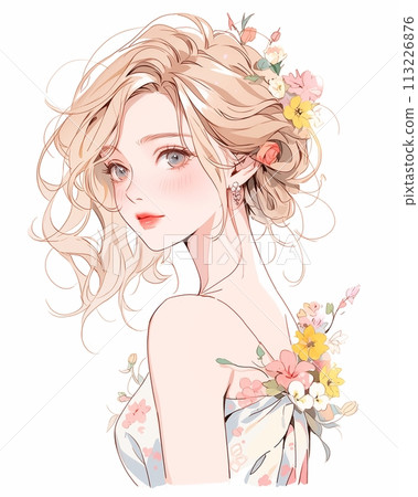 時尚時尚/女性插畫“AI生成圖像” 113226876