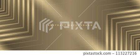 Abstract luxury gold background with arrows, angles and light rays 113227216