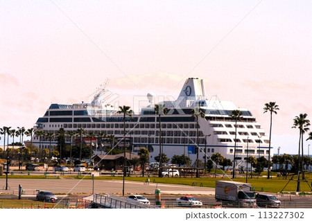 Luxury cruise ship Ignitia moored at Osanbashi Pier Luxury cruise ship Ignitia moored at Osanbashi Pier 113227302