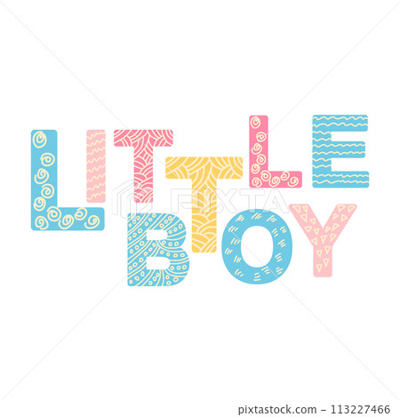 Cute face of an animal with lettering. Childish print for nursery in a Scandinavian style. baby posters, cards, clothes 113227466