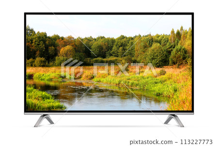 Smart TV with nature landscape wallpaper Smart TV with nature landscape wallpaper 113227773