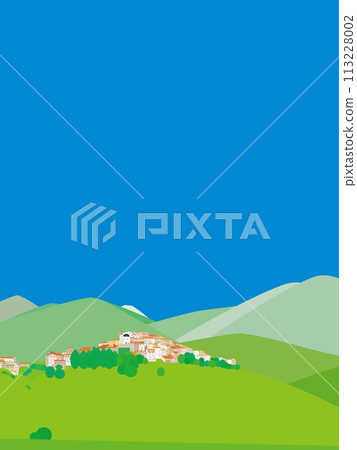 Castelluccio di Norcia Umbria spring scenery 113228002