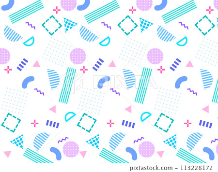 Colorful Memphis pattern background material Colorful Memphis pattern background material 113228172