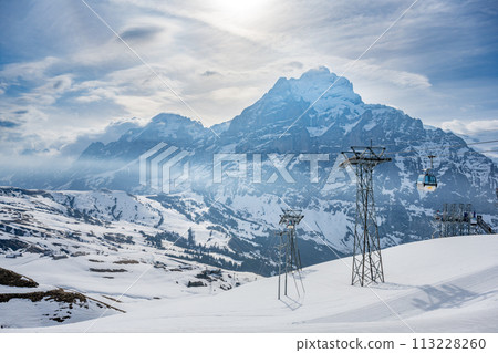 Wetterhorn and Mattenberg in spring Wetterhorn and Mattenberg in spring 113228260