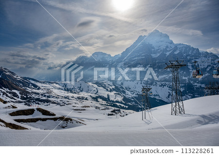 Wetterhorn and Mattenberg in spring Wetterhorn and Mattenberg in spring 113228261