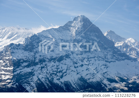Wetterhorn and Mattenberg in spring 113228276