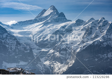 Wetterhorn and Mattenberg in spring 113228286