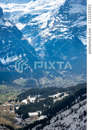 View of Lauterbrunnen in Swiss Alps 113228301