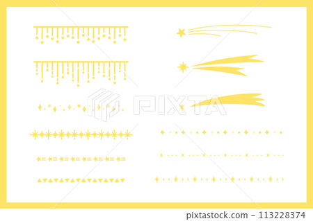 Sparkling illustration material set Sparkling illustration material set 113228374