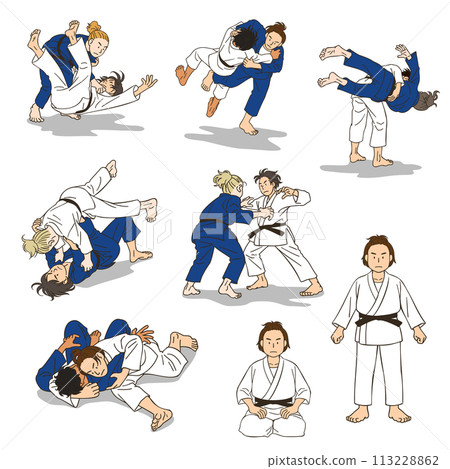 女子柔道比賽-各種技術與姿勢 113228862