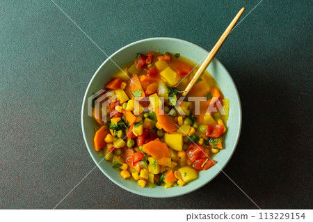 Summer minestrone soup Summer minestrone soup 113229154