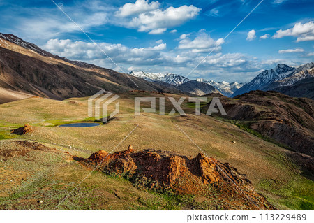 Himalayan landscape in Himalayas Himalayan landscape in Himalayas 113229489