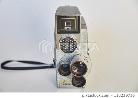 Vintage 8mm Film Camera with Dual Lenses and Wrist Strap 113229736