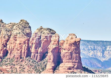 Sedona Red Rock Formations and Mountain Range 113229845