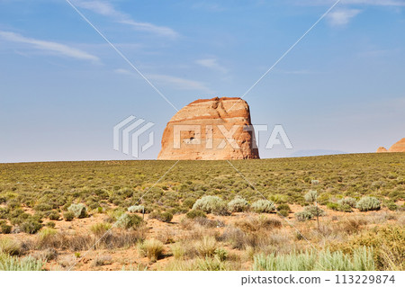 Sedona Red Sandstone Formation with Desert Flora Sedona Red Sandstone Formation with Desert Flora 113229874
