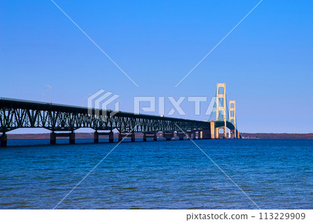 Mackinac Bridge Engineering Marvel Over Blue Waters Mackinac Bridge Engineering Marvel Over Blue Waters 113229909