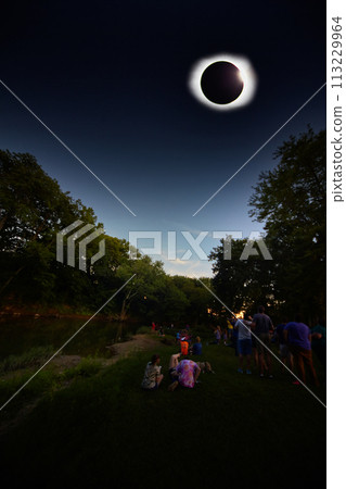Total Solar Eclipse Gathering in Natural Park Setting Total Solar Eclipse Gathering in Natural Park Setting 113229964