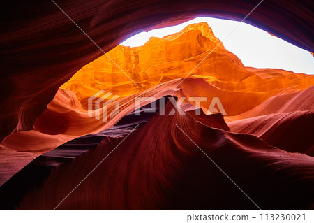 Antelope Canyon's Radiant Glow - Sunlit Slot Canyon Walls Antelope Canyon's Radiant Glow - Sunlit Slot Canyon Walls 113230021