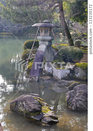 Kanazawa Cultural Property Designated Garden Special Place of Scenic Beauty Kenrokuen Kotoji Lantern Kanazawa Cultural Property Designated Garden Special Place of Scenic Beauty Kenrokuen Kotoji Lantern 113230172
