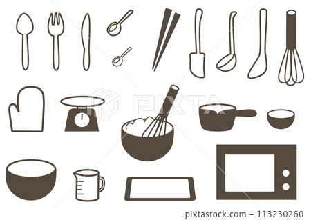 Simple kitchen tools for baking 113230260