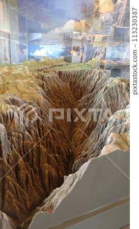 Detailed Canyon Scale Model with River Exhibit 113230387