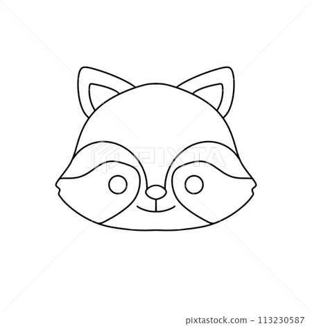 A raccoon with a smile on its face A raccoon with a smile on its face 113230587