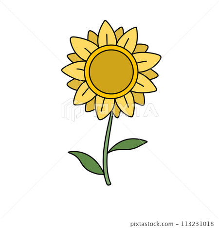 A yellow flower with green leaves 113231018