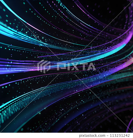 A digital illustration of a quantum technology background - with copy space, A digital illustration of a quantum technology background - with copy space, 113231242