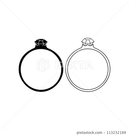 Couple diamond engagement ring icon . Ring with gemstone. Ring Diamond Engagement. Wedding ring with diamond icon isolated vector illustration Couple diamond engagement ring icon . Ring with gemstone. Ring Diamond Engagement. Wedding ring with diamond icon isolated vector illustration 113232189