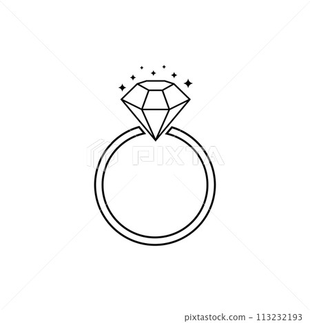 Diamond engagement ring icon . Ring with gemstone. Ring Diamond Engagement. Wedding ring with diamond icon isolated vector illustration Diamond engagement ring icon . Ring with gemstone. Ring Diamond Engagement. Wedding ring with diamond icon isolated vector illustration 113232193