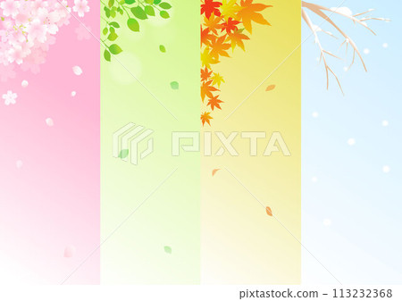 Illustration of the four seasons of Japan 113232368