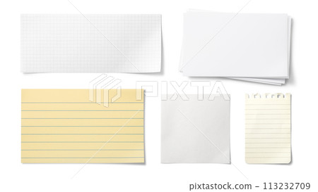 Texture of various notepad paper pieces Texture of various notepad paper pieces 113232709