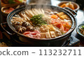 Chef's special Japanese-style hot pot dish 113232711