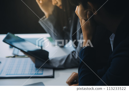 Business Documents, Auditor businesswoman checking searching document legal prepare paperwork or report for analysis TAX time,accountant Documents data contract partner deal in workplace office 113233522