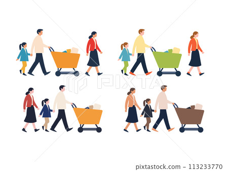 家庭購物插畫 113233770