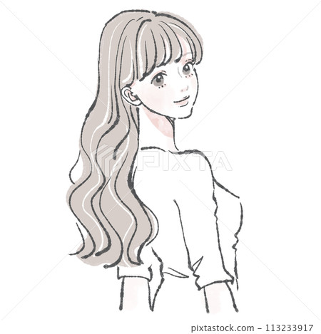婦女和女孩插畫素材 婦女和女孩插畫素材 113233917