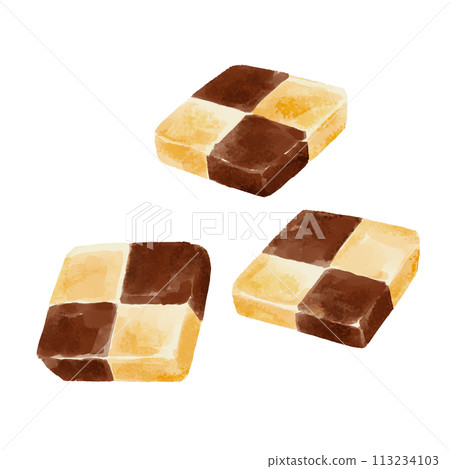 Homemade icebox cookies hand-drawn illustration 113234103