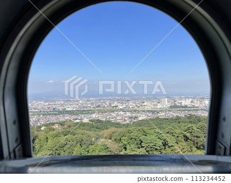 Takasaki city seen from inside the White-robed Kannon 113234452