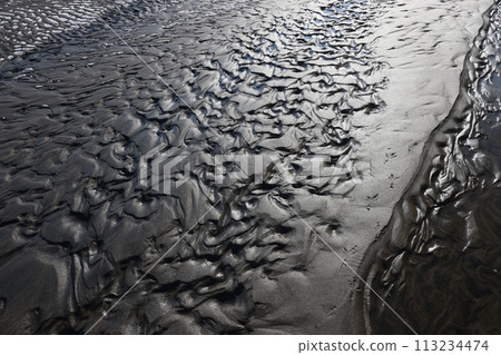 Hokkaido Kitahama sandy beach pattern 113234474