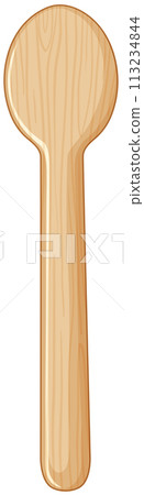 Wooden Spoon Vector Illustration 113234844
