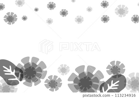 單色抽象花卉背景圖 113234916